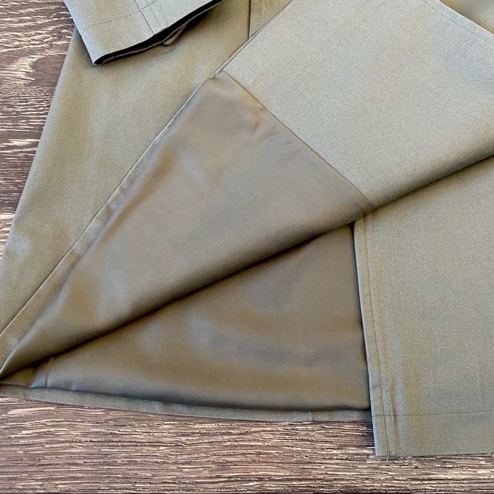 Double Breasted Trench Coat- Olive- Various Sizes - Picture 8 of 9